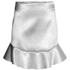 H&M Silver Skirt w/Ruffles